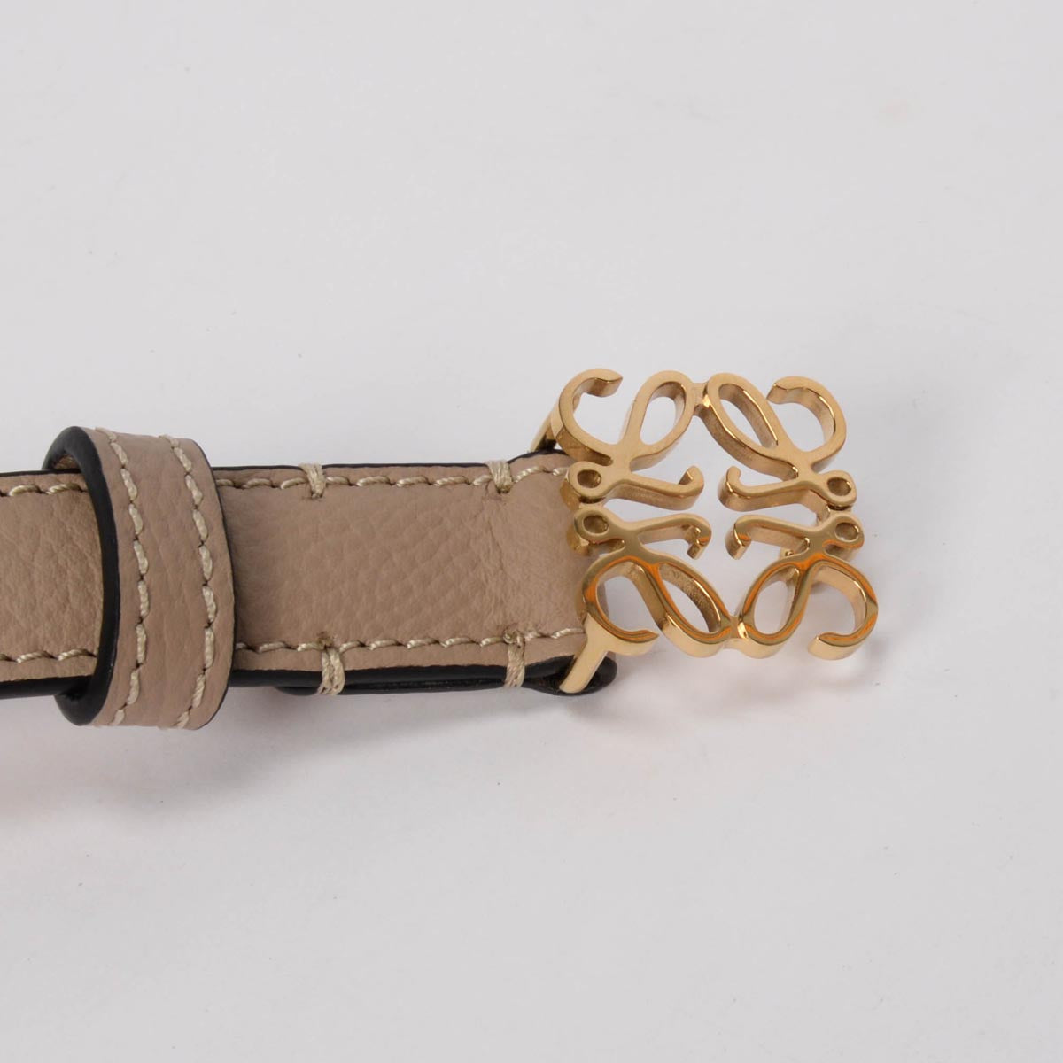 Loewe Sand Grained Calfskin Anagram Belt