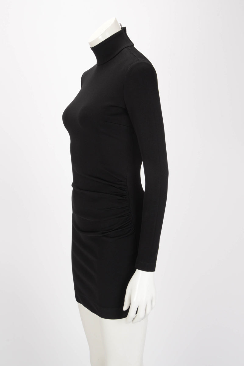 Dolce & Gabbana Black Technical Fabric Long Sleeve Dress IT 40