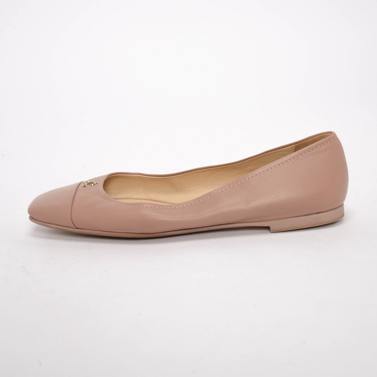 Jimmy Choo Dusty Pink Nappa Gisela Ballet Flats 40