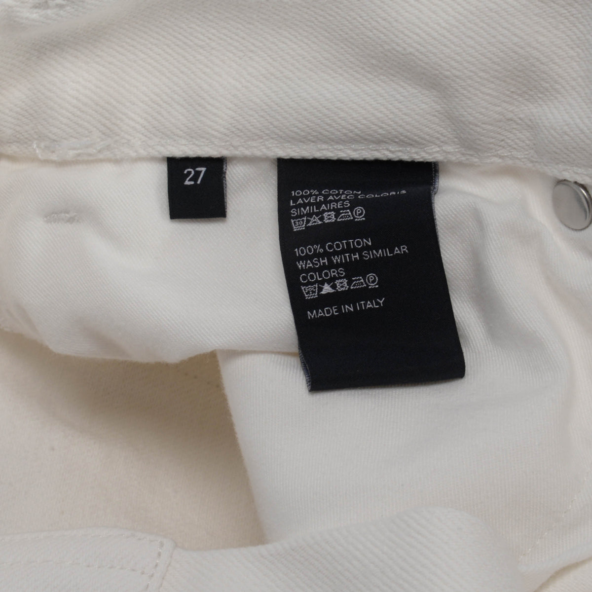 Celine White Denim Boot Leg Jeans 27