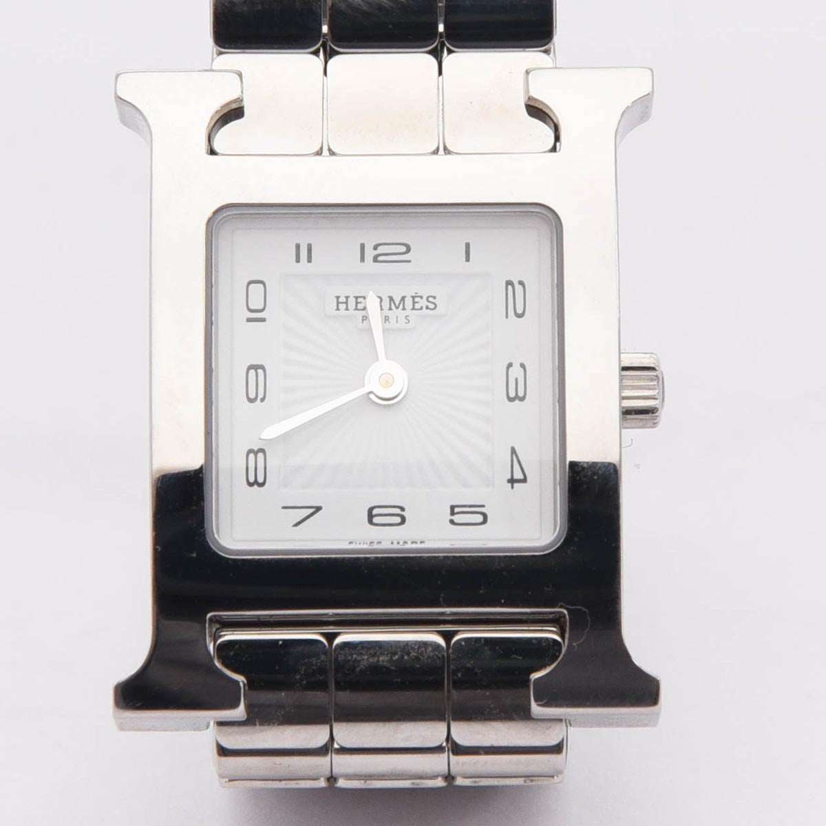 Hermes Stainless Steel Heure H Medium Model Watch