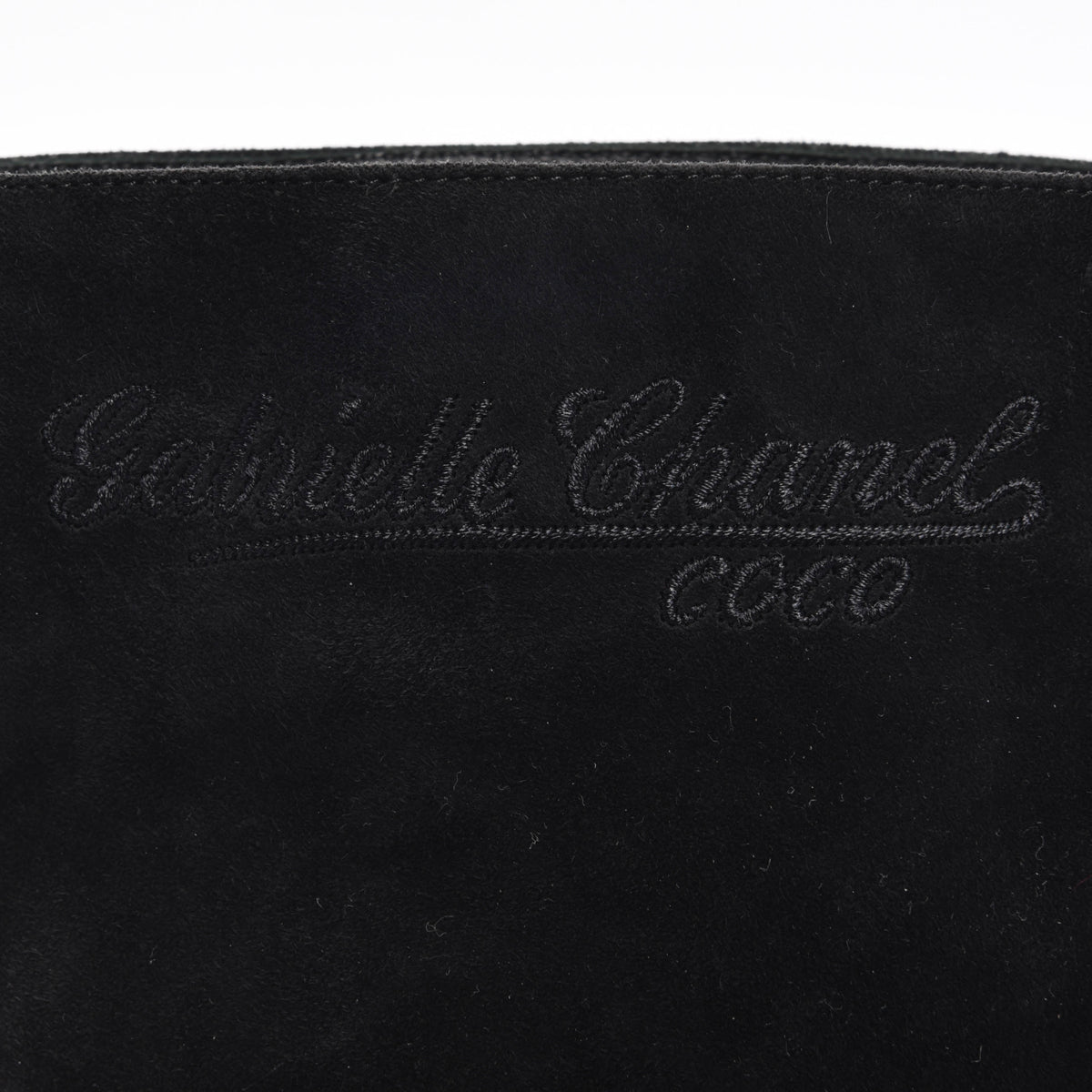 Chanel Black Suede Cap Toe Gabrielle Logo Boots 41