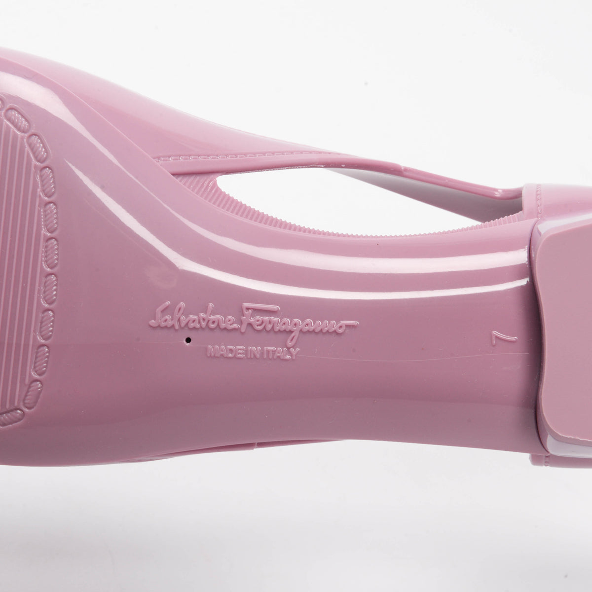 Ferragamo Lilac Jelly Vara Bow Ballet Flats 7