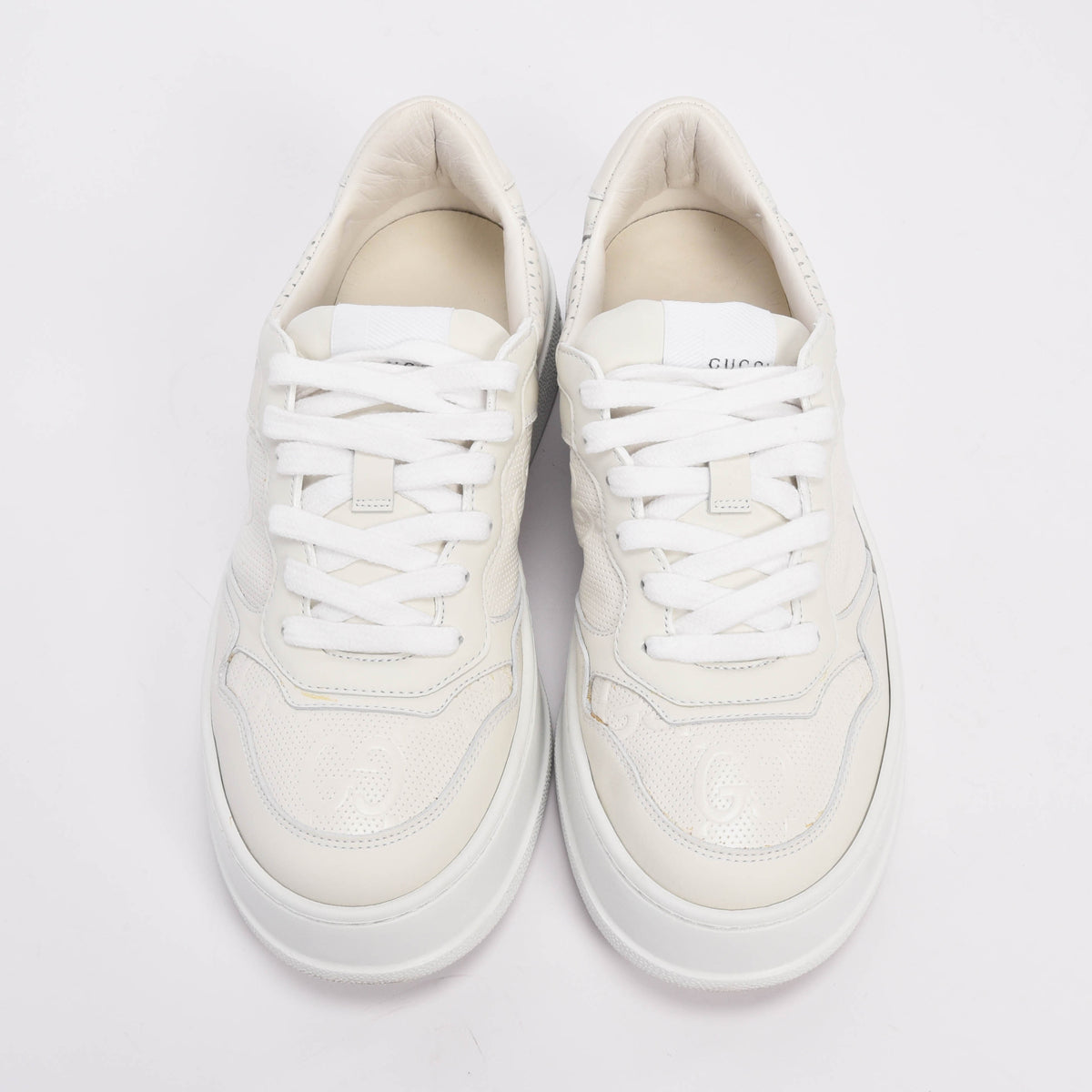Gucci White Jumbo GG Trainer Sneakers 39