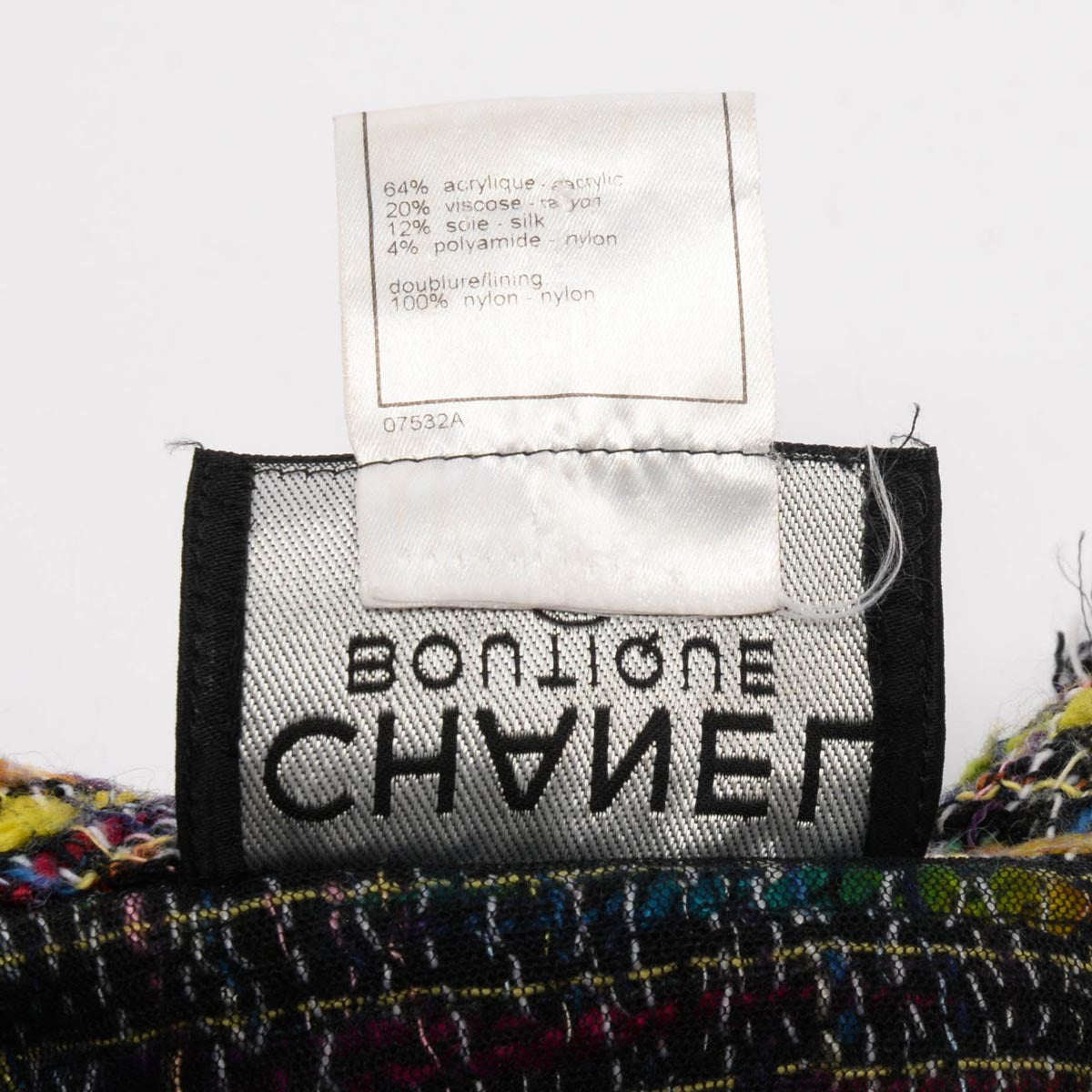 Chanel Multi Colour Fantasy Tweed CC Button Jacket FR 40