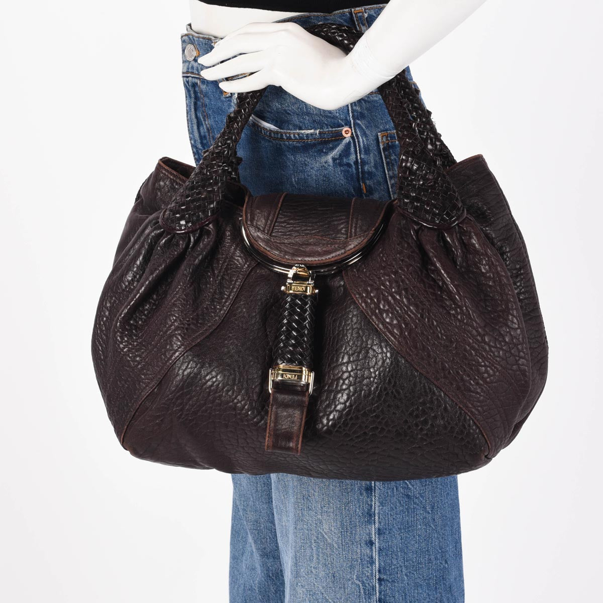 Fendi Brown Nappa Spy Shoulder Bag