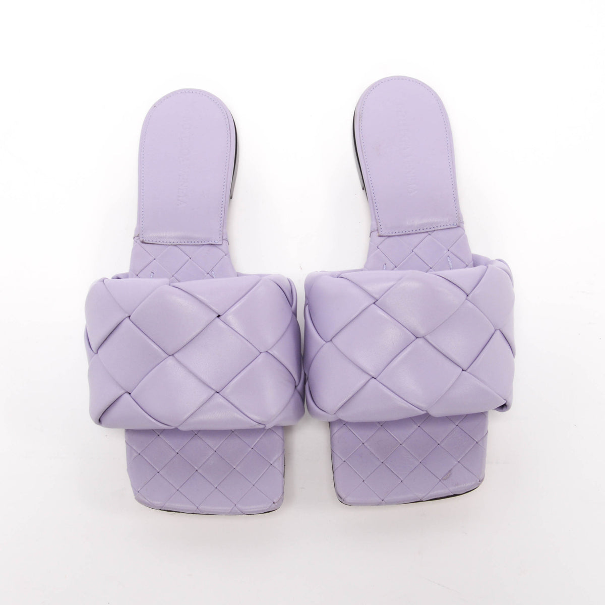 Bottega Veneta Lilac Intrecciato Lido Flat Sandals 37.5