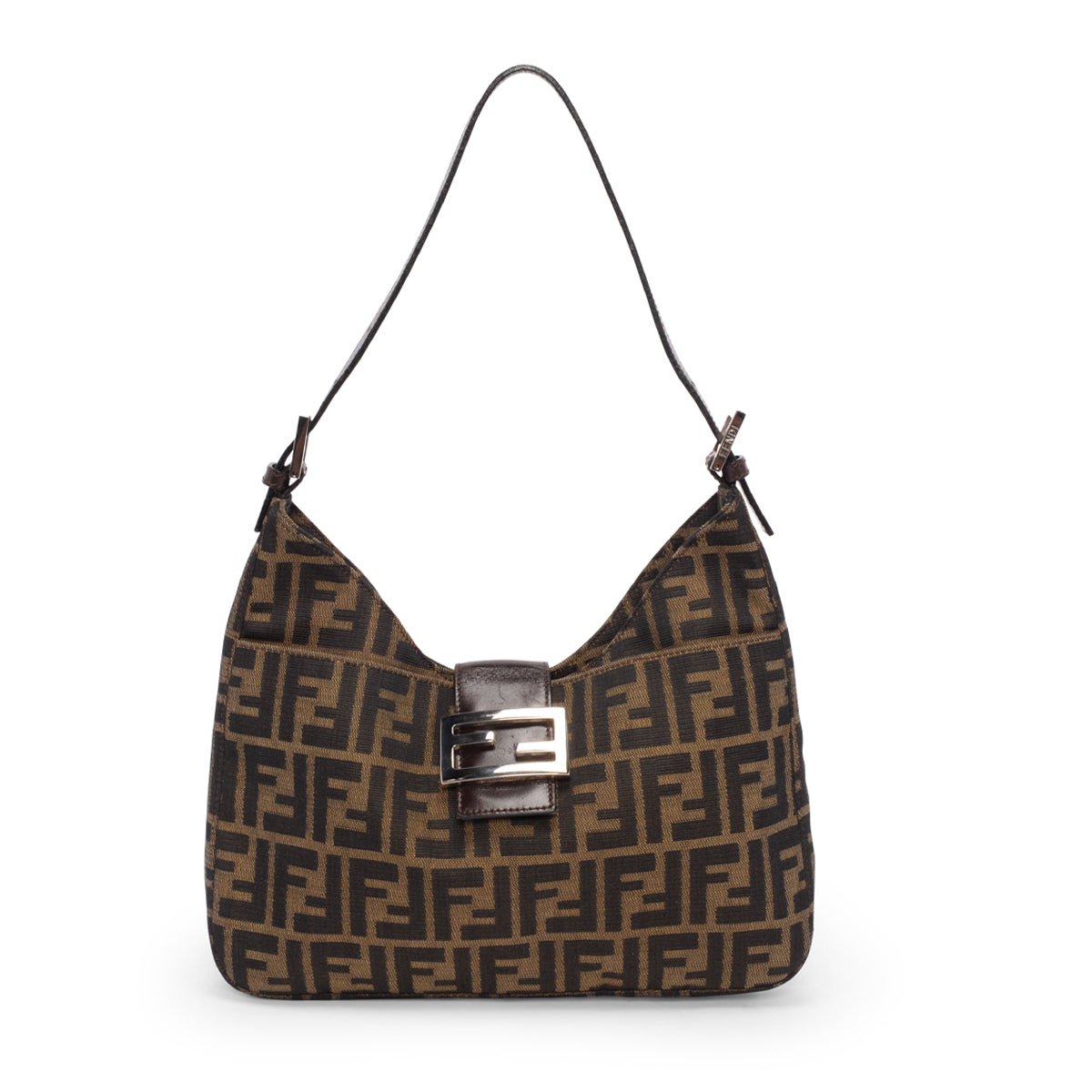 Fendi Tobacco Zucca Canvas Hobo Bag