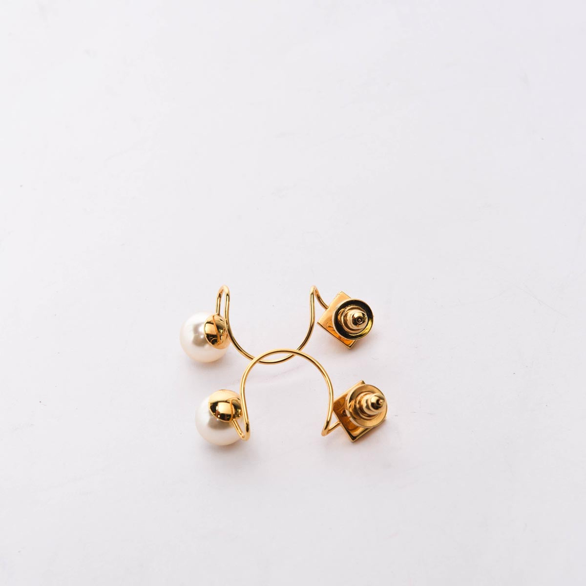 Valentino Gold Pearl Rockstud Earrings