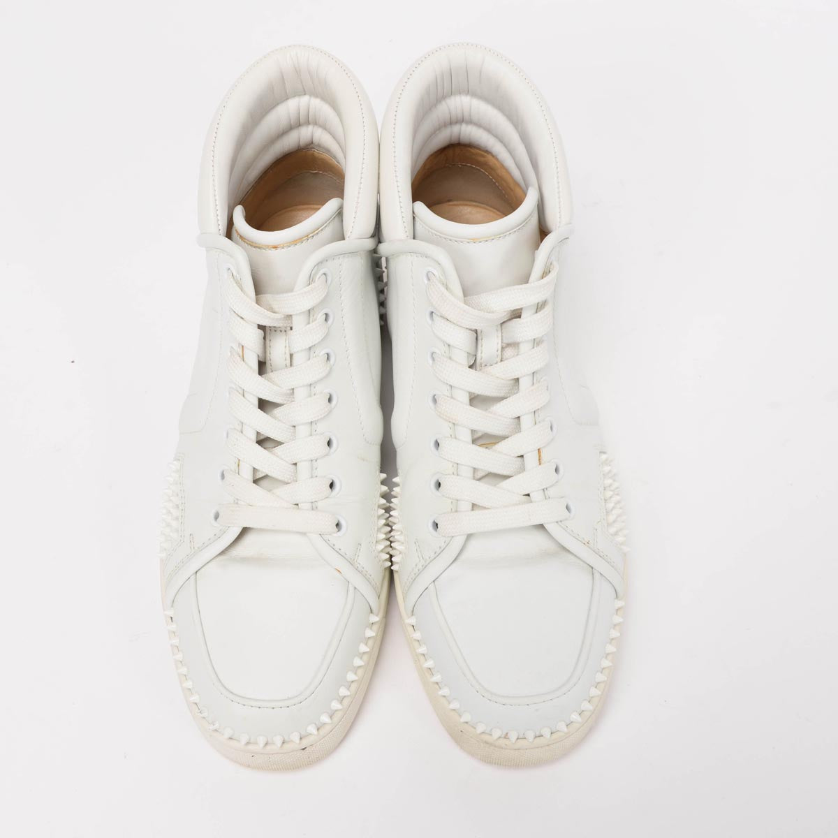 Christian Louboutin White Calfskin Sporty Dude Sneakers 41