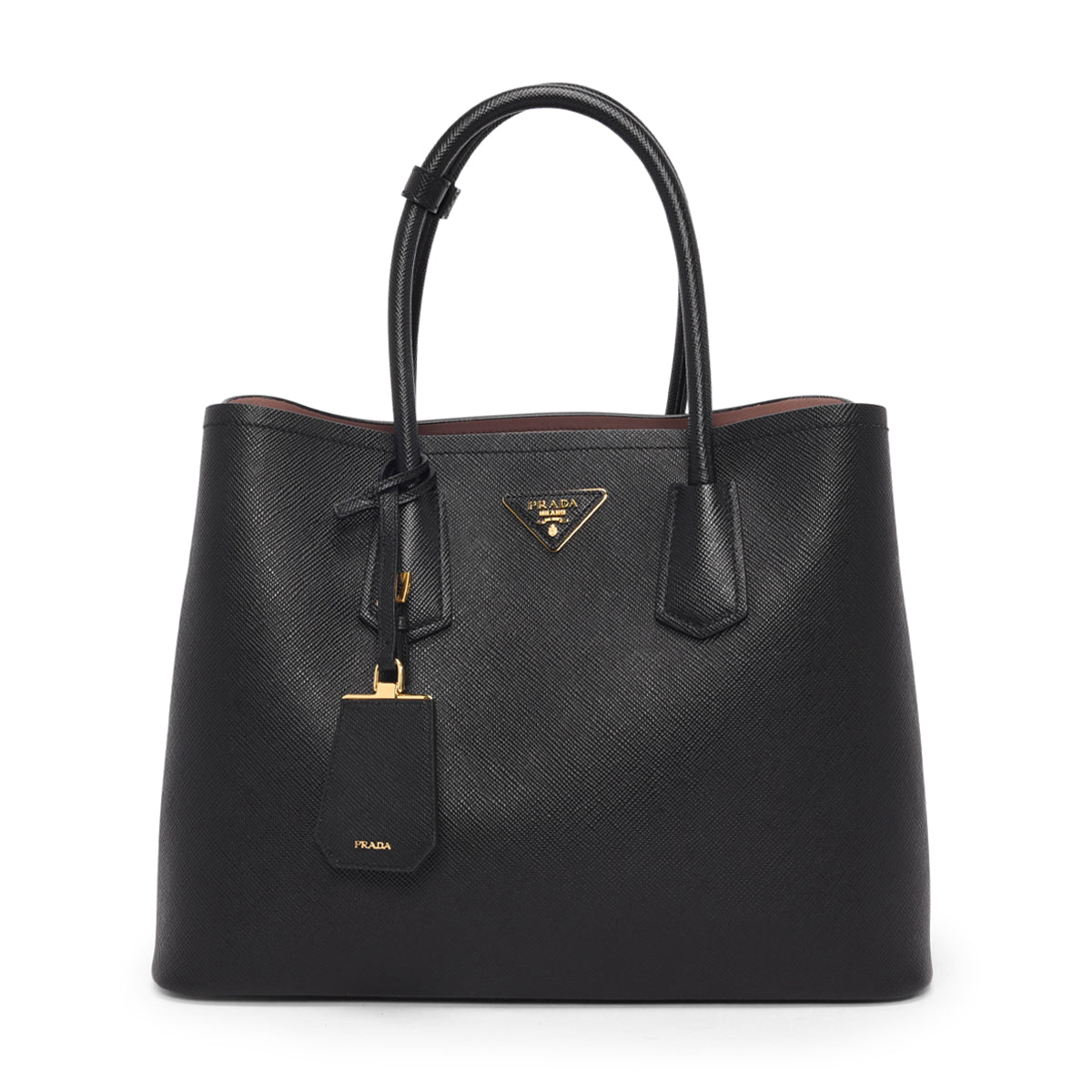 Prada Black Saffiano Medium Double Bag