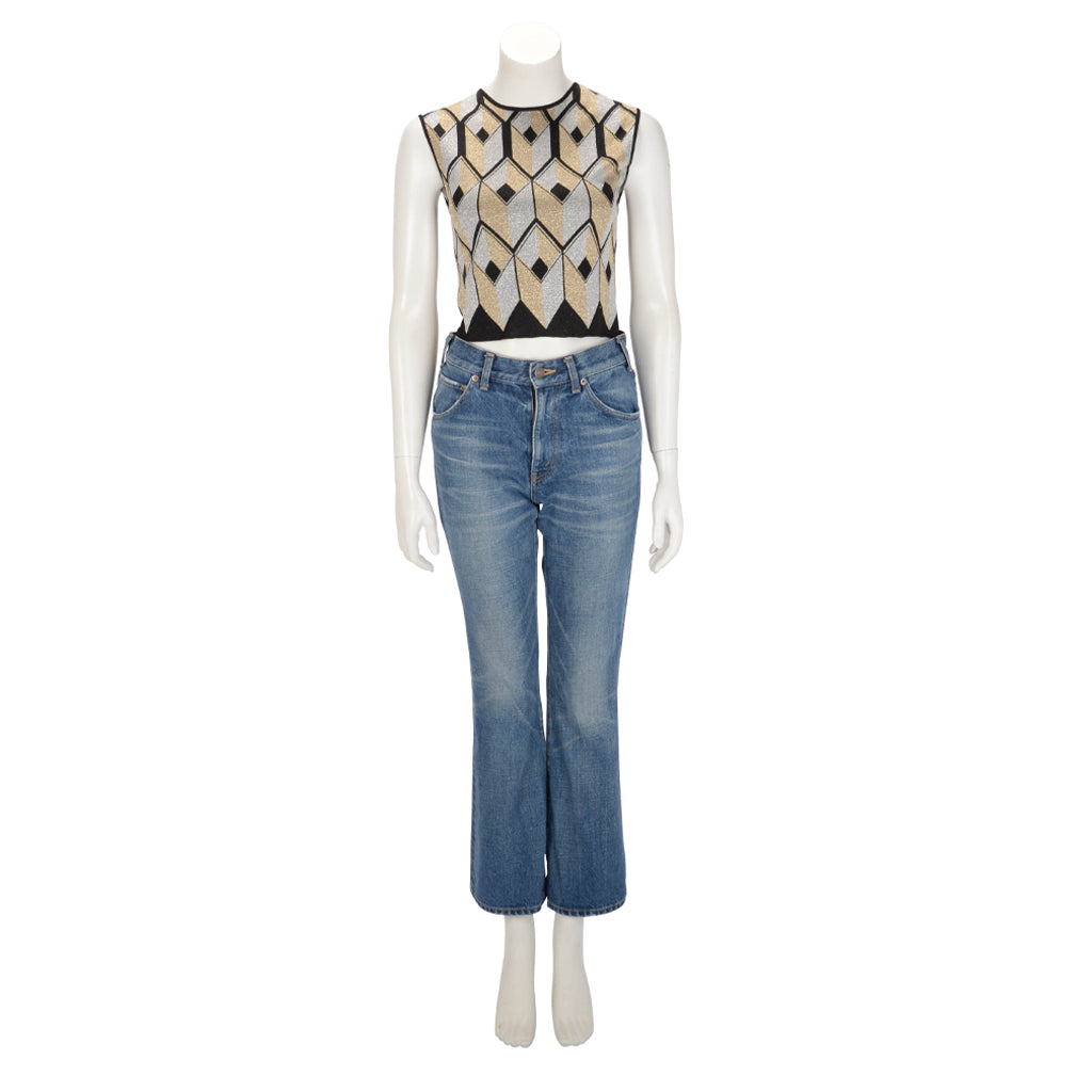Celine Blue Denim Dylan Flared Jeans 27