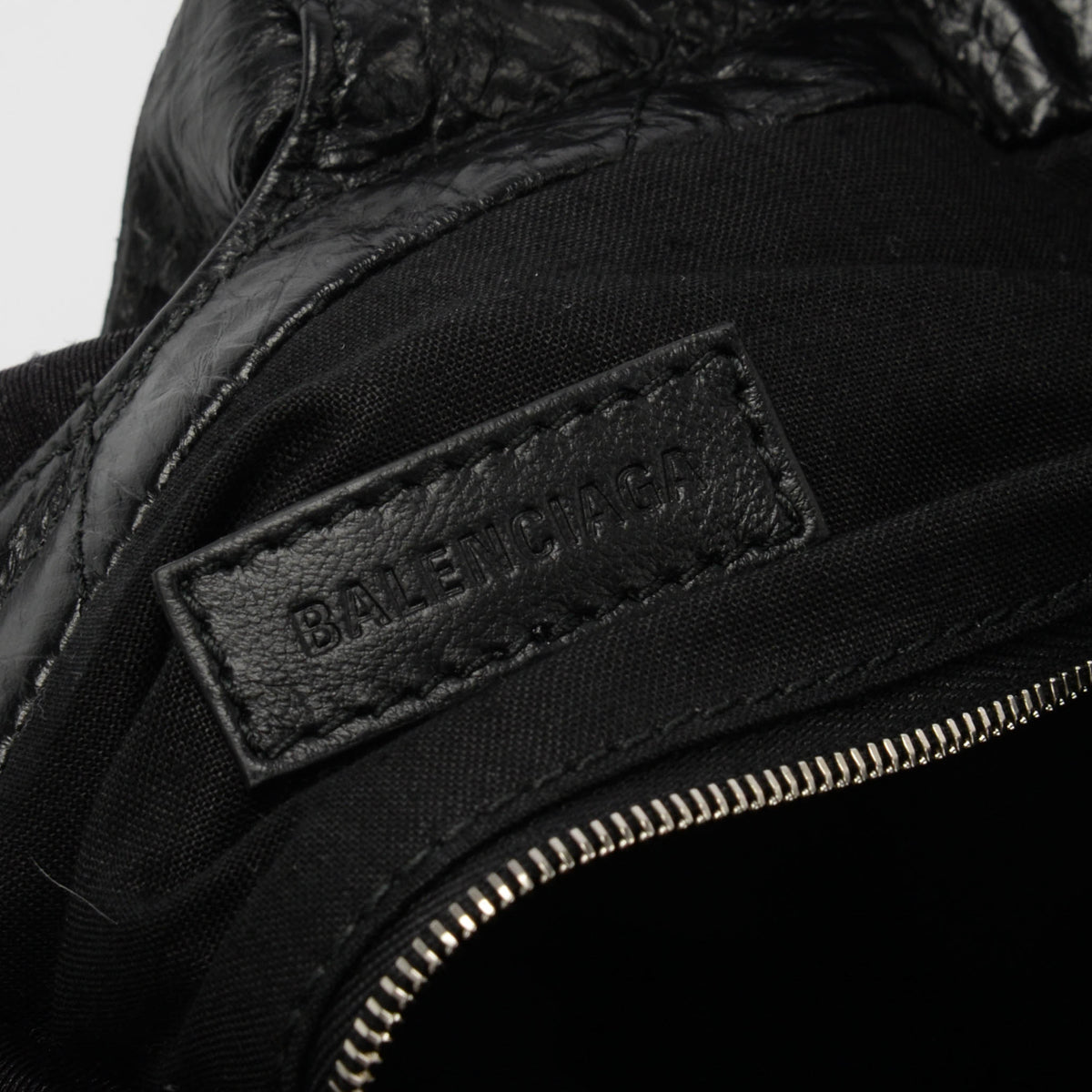 Balenciaga Black Quilted Calfskin Medium Crushed Tote