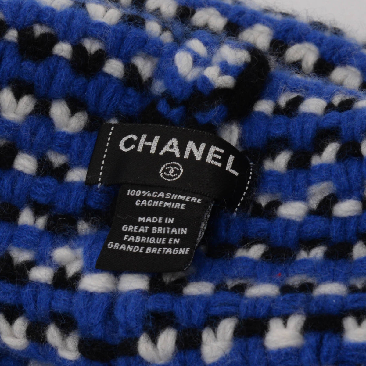 Chanel Blue Cashmere CC Beanie