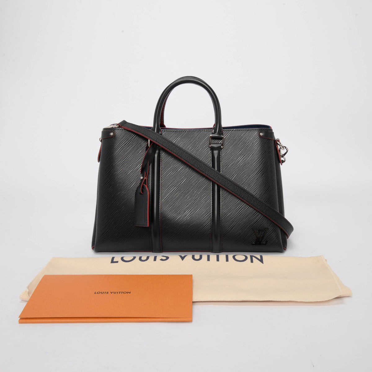 Louis Vuitton Black Epi Leather Soufflot NM MM