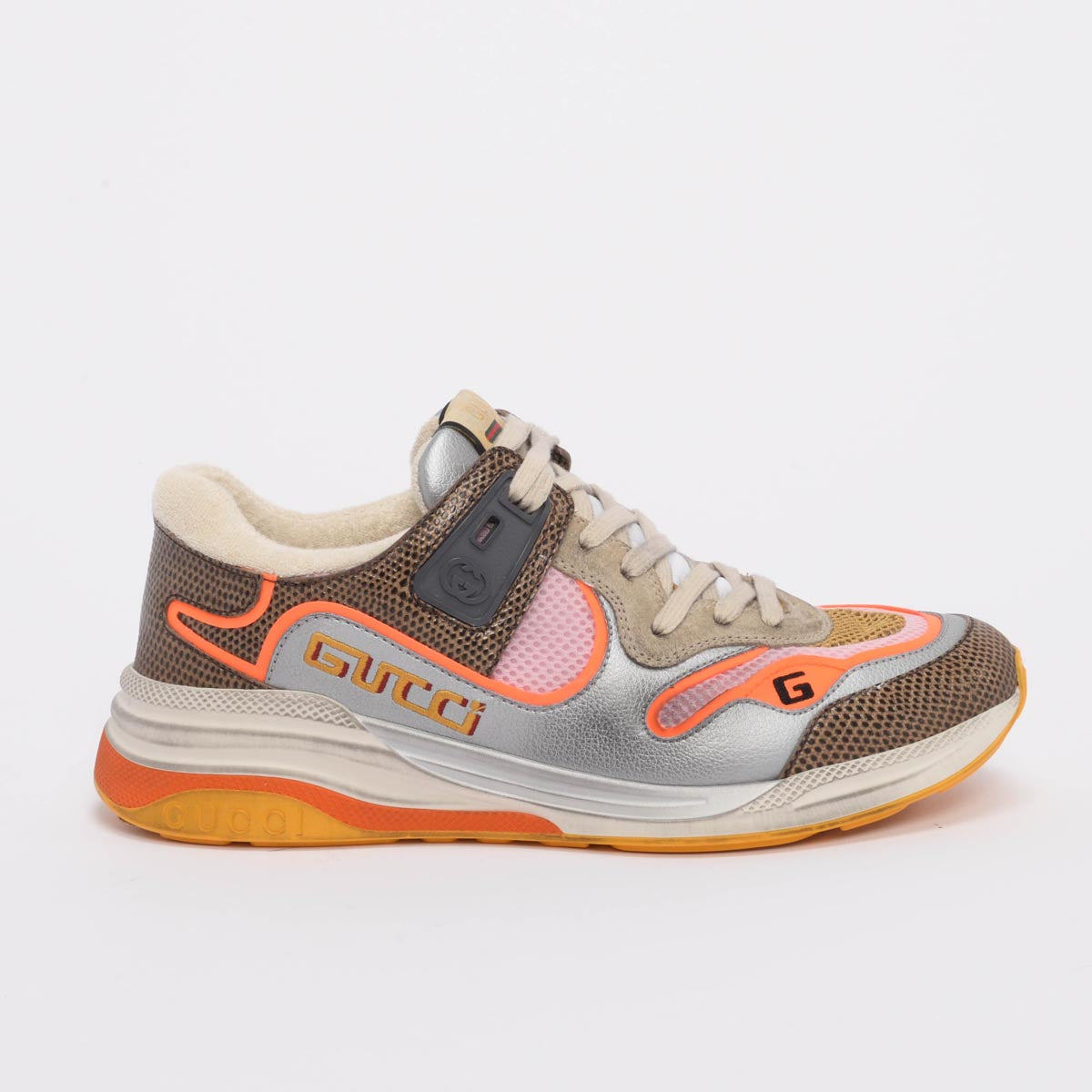 Gucci Grey Tejus Printed Ultrapace Sneakers 38