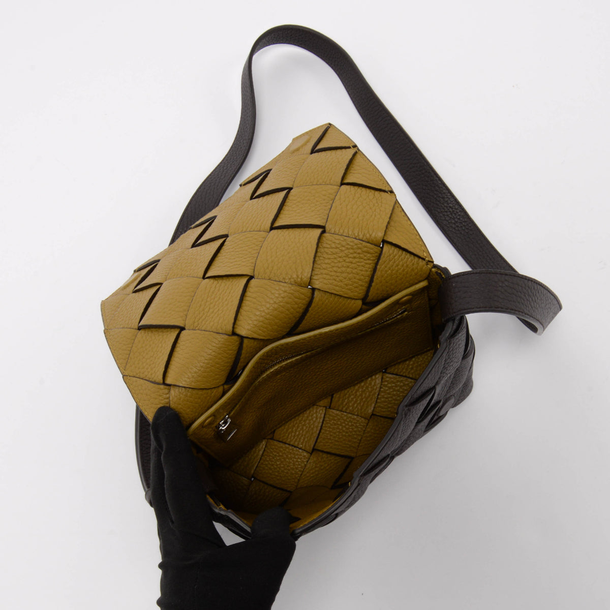 Bottega Veneta Fondant Grained Intrecciato Small Diago Bag