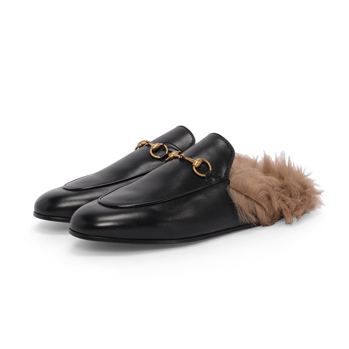 Gucci Black 2015 Re-Edition Princetown Slippers 41