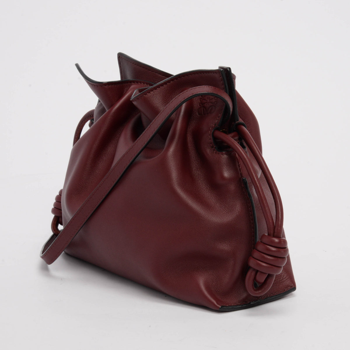 Loewe Burgundy Calfskin Flamenco Mini Bag