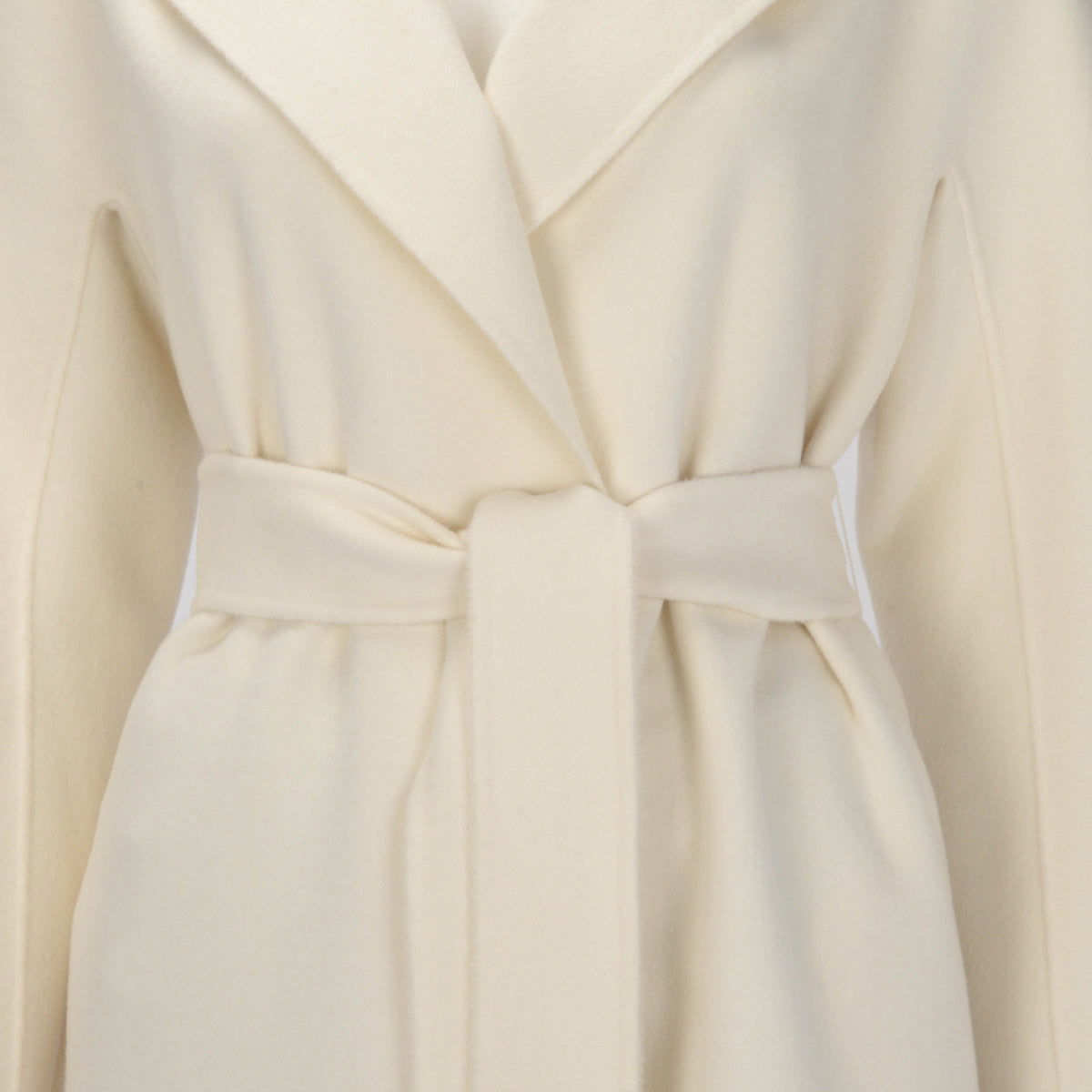 Max Mara Studio White Wool Long Coat IT 36