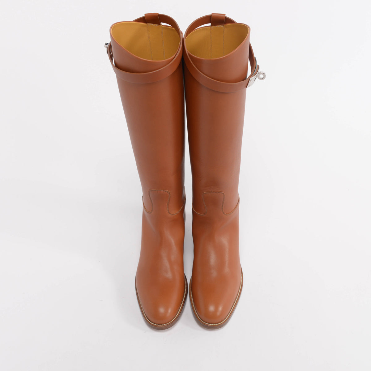 Hermes Natural Heritage Calfskin Kelly Jumping Boots 38.5