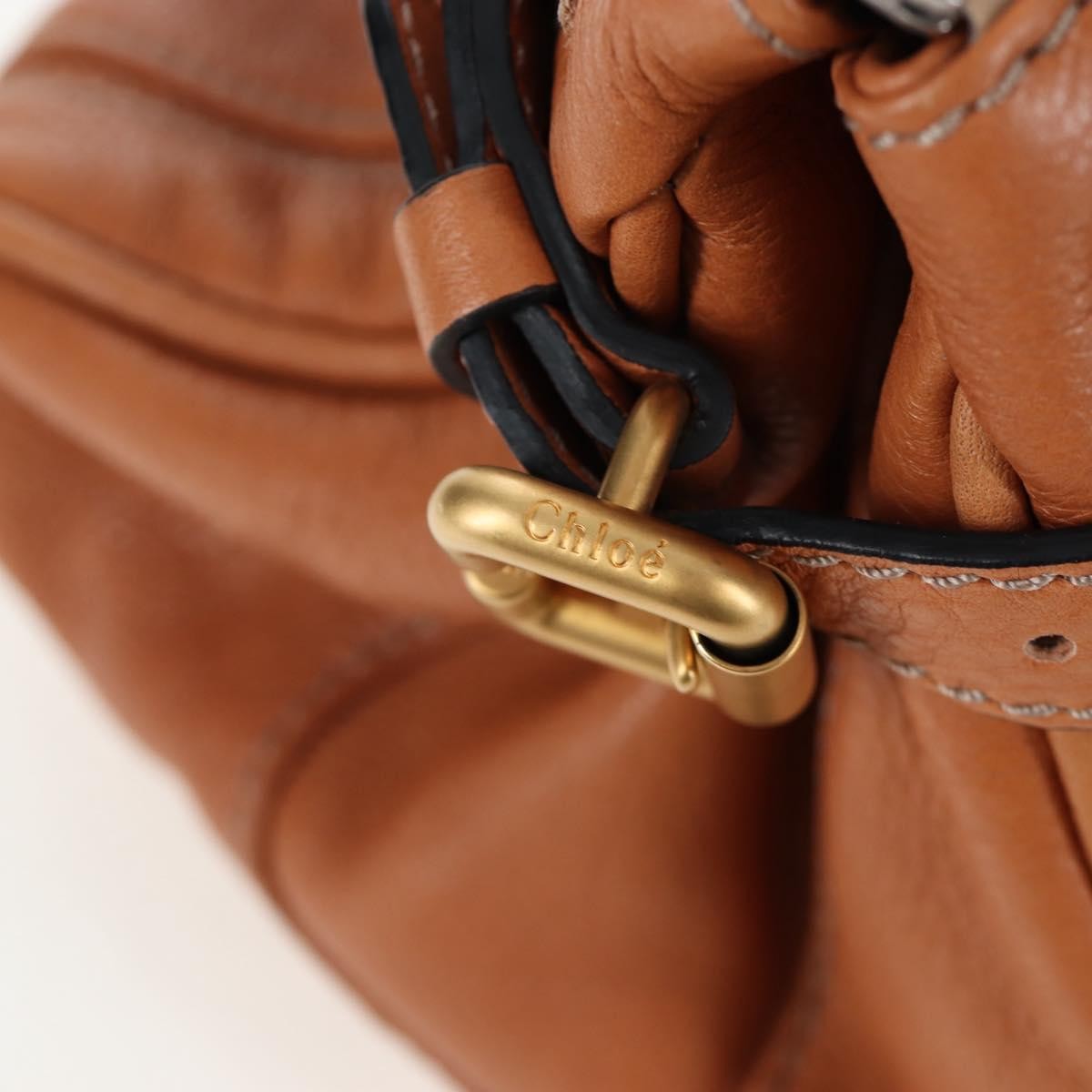Chloe Cognac Leather Medium Paddington Bag