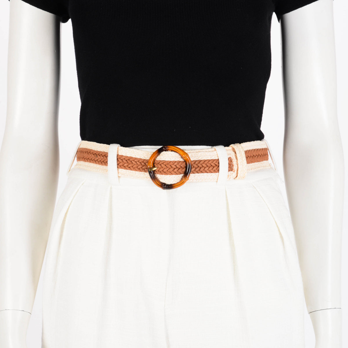 Zimmermann Ivory Cotton Devi Belted Pants OP