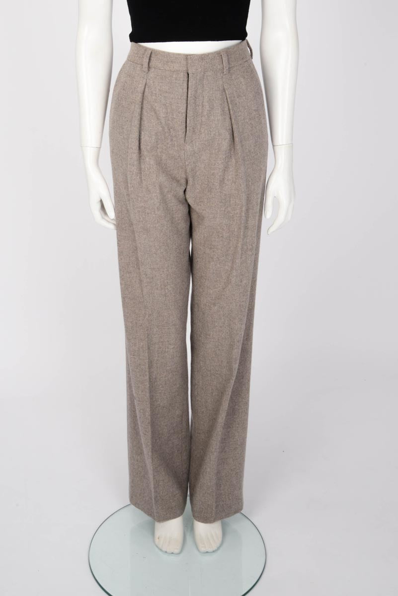 Celine Taupe Marl Wool Tixie Pants FR 34