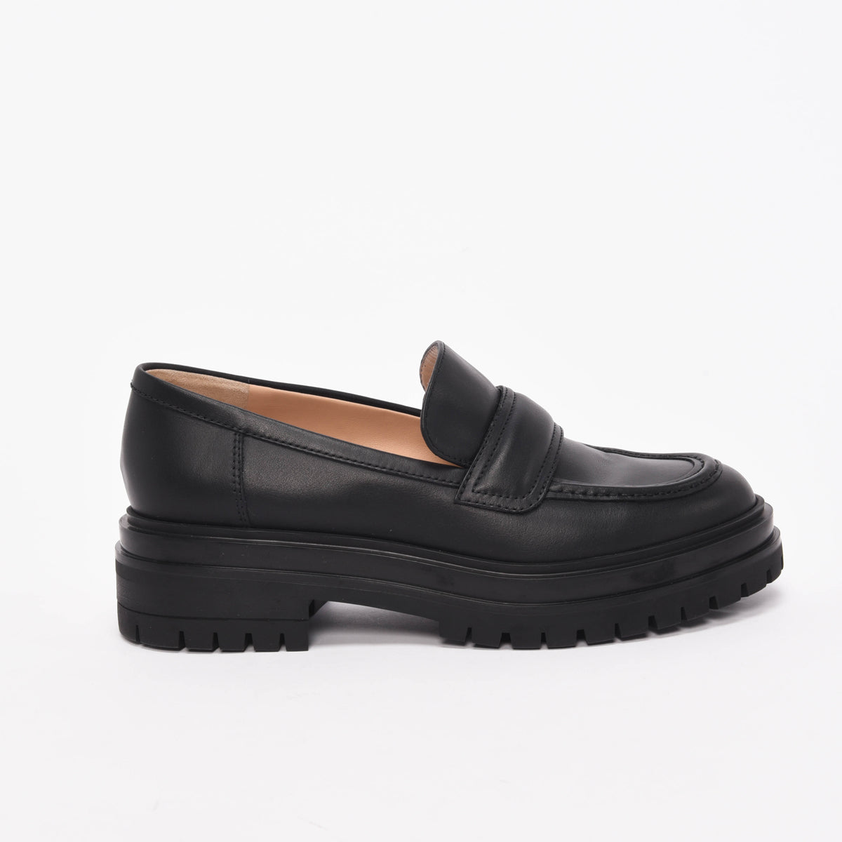 Gianvito Rossi Black Nappa Thierry Loafers 36