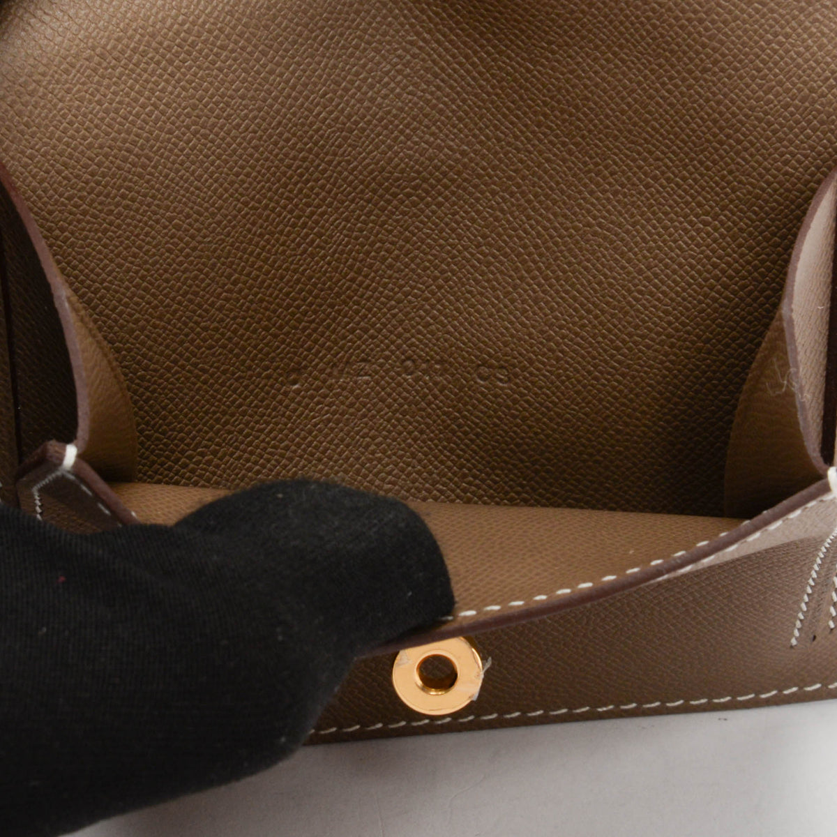 Hermes Etoupe Madame Calfskin Kelly Pocket Compact Wallet