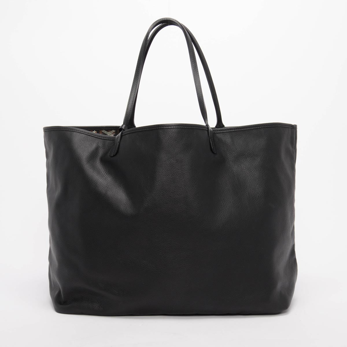 Goyard Black Leather & Goyardine Anjou GM