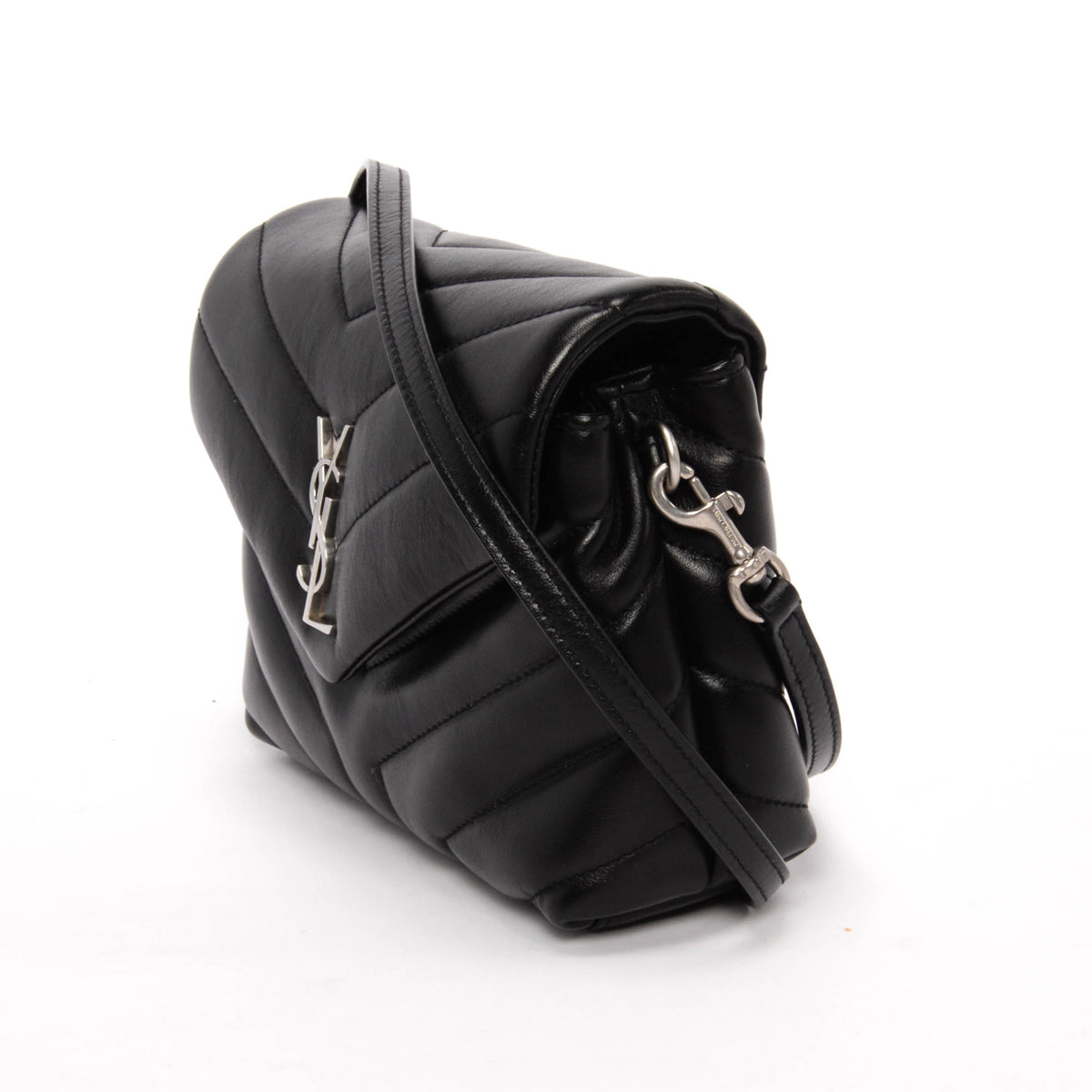 Saint Laurent Black Quilted Calfskin Toy Loulou Bag