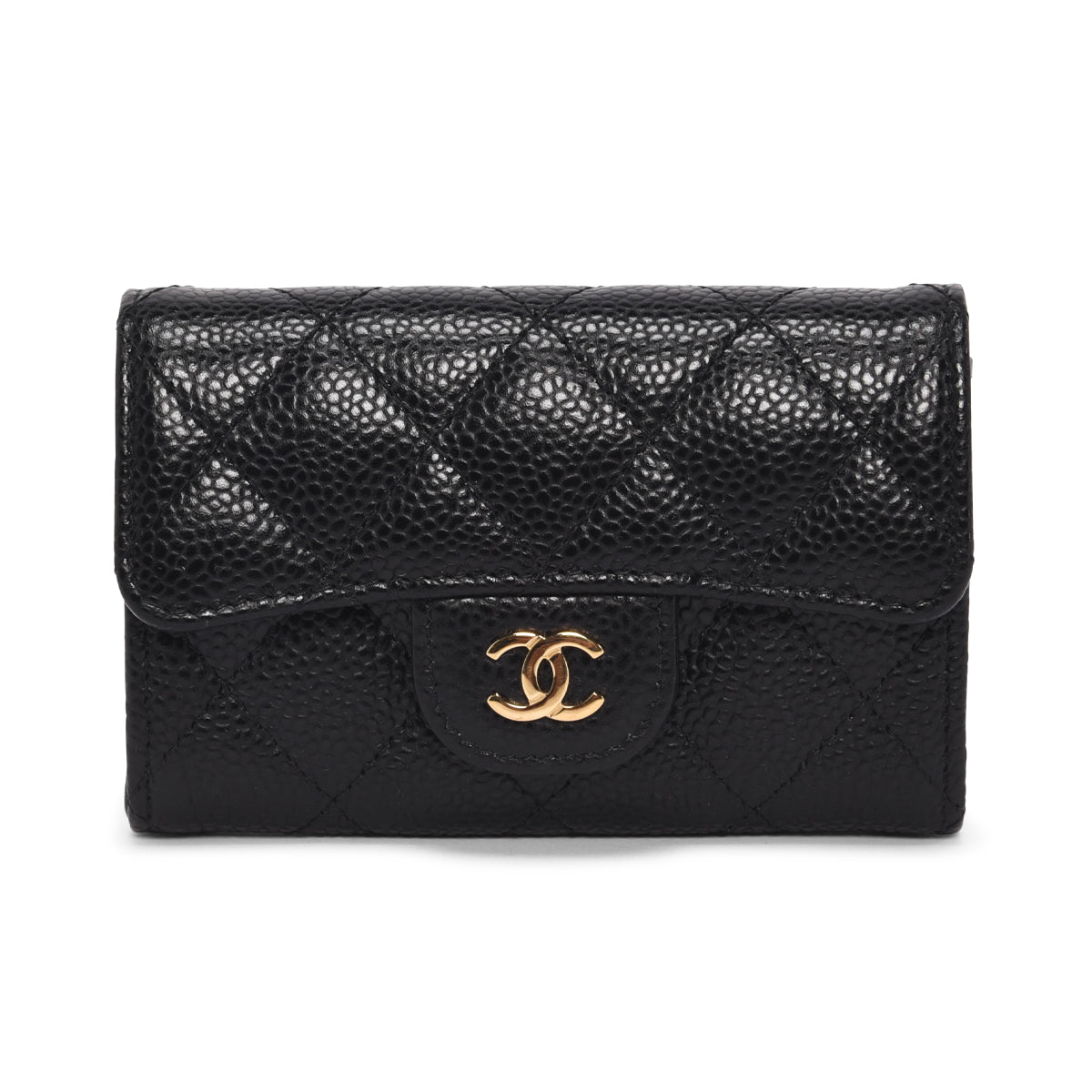 Chanel Black Caviar Classic Flap Card Holder