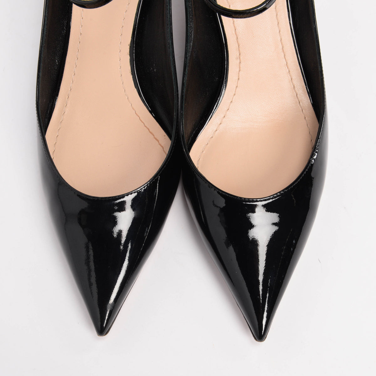 Dior Black Patent D-Strap Pumps 39.5