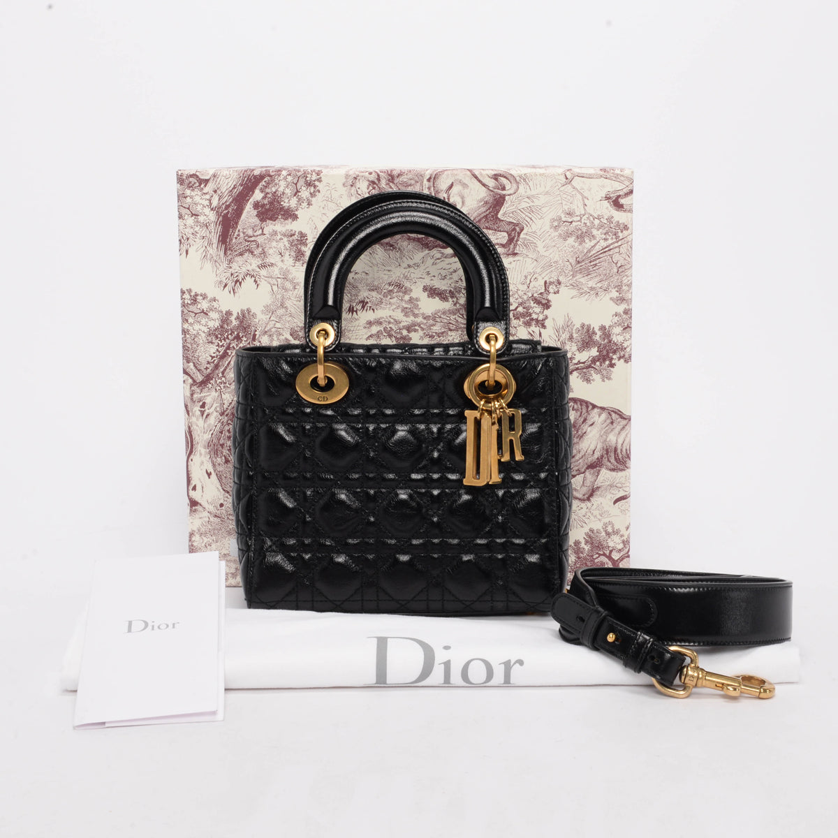 Dior Black Cannage Calfskin My ABCDior Small Lady Dior