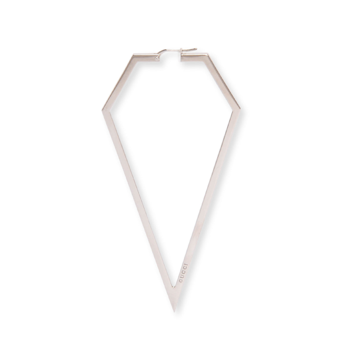 Gucci Silver Triangle Hoop Single Earring