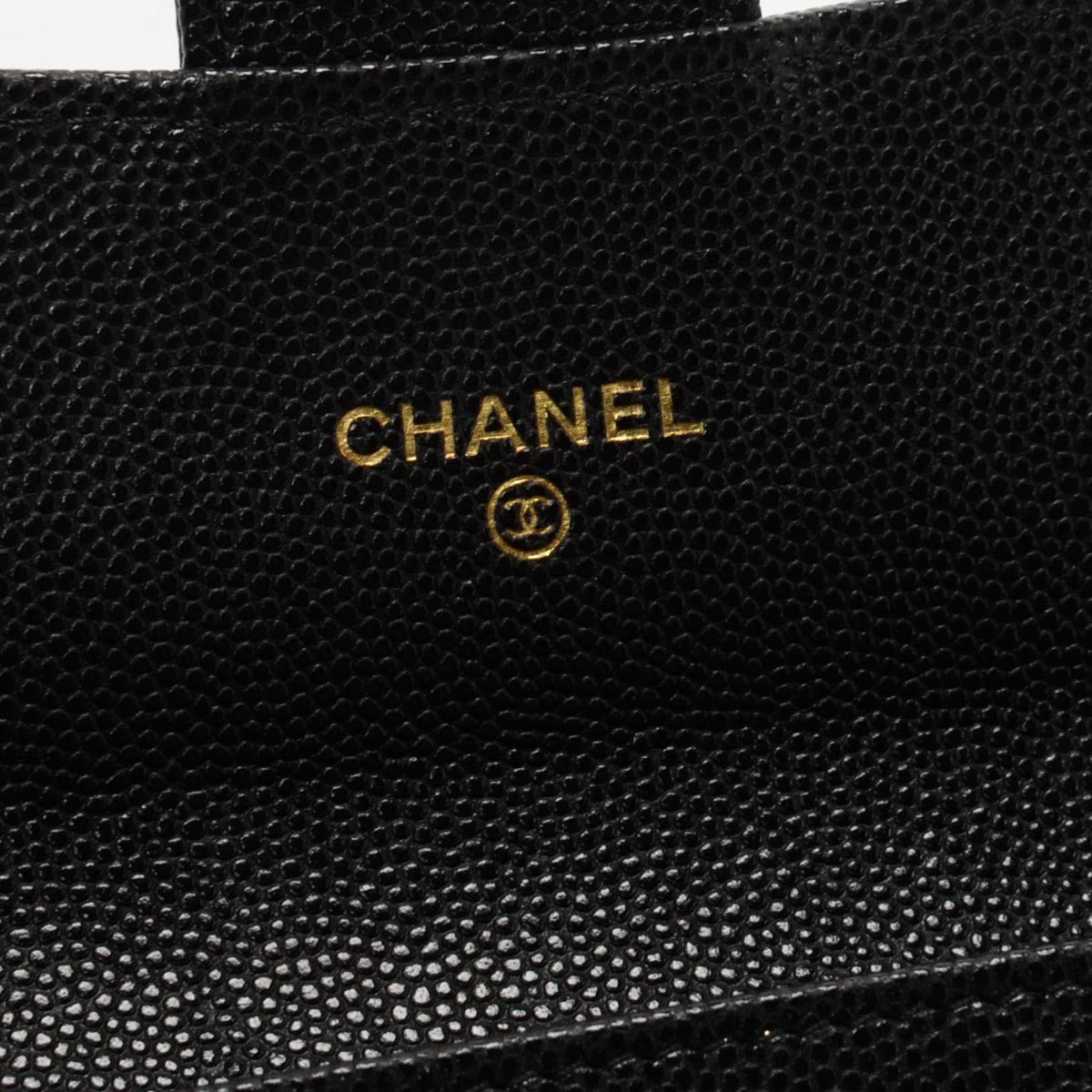 Chanel Black Quilted Caviar Medium Flap Wallet