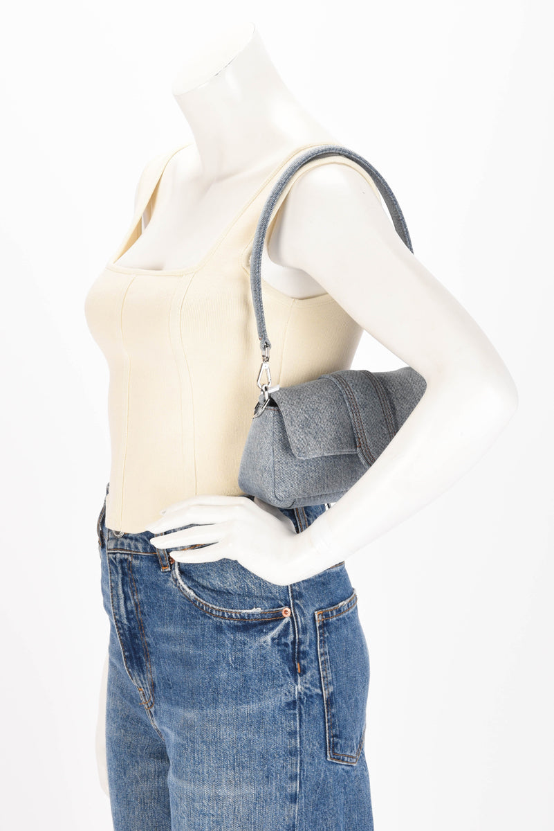 Jacquemus Blue Puffed Denim Small Bambimou Mini Bag