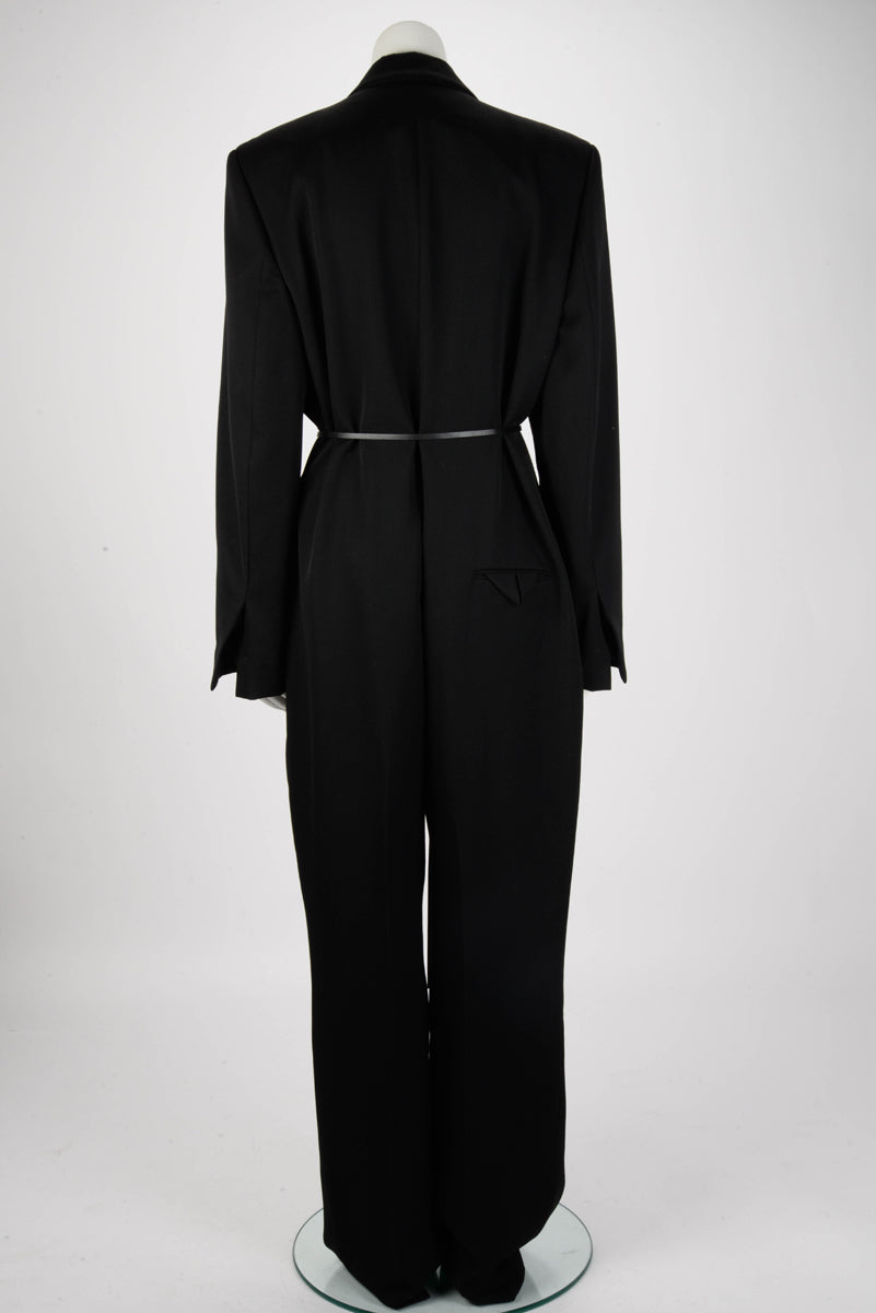 Bottega Veneta Black Wool Blazer Jumpsuit IT 48