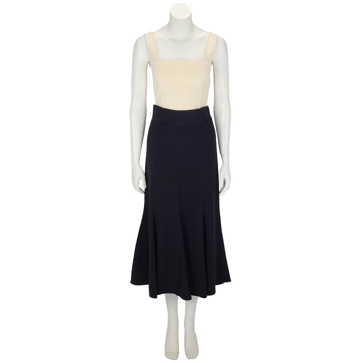 Chloe Navy Gored Skirt FR 34