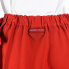 Prada Red Drill Elastic Waist Midi Skirt IT 42 - Blue Spinach