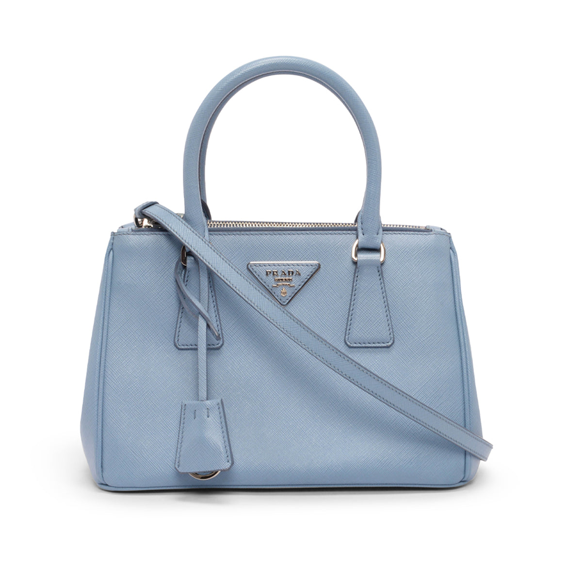 Prada Astrale Blue Saffiano Lux Small Galleria Bag