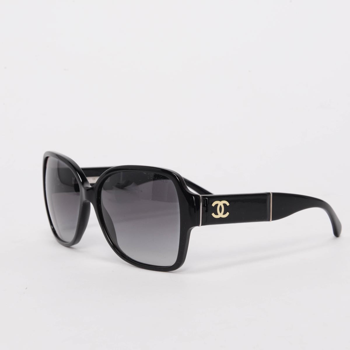 Chanel Black CC Arm Sunglasses