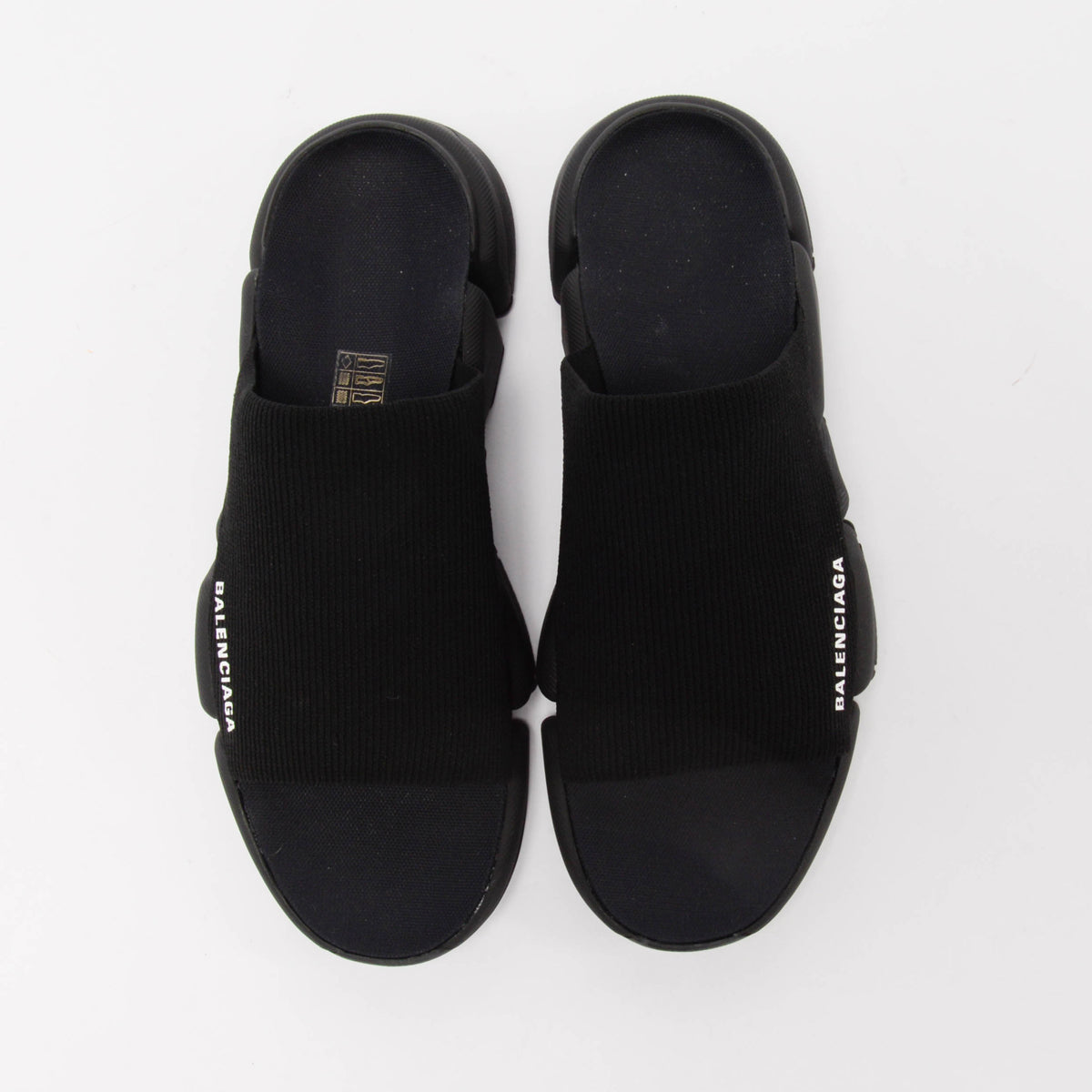 Balenciaga Black Knit Speed 2.0 Slides 42