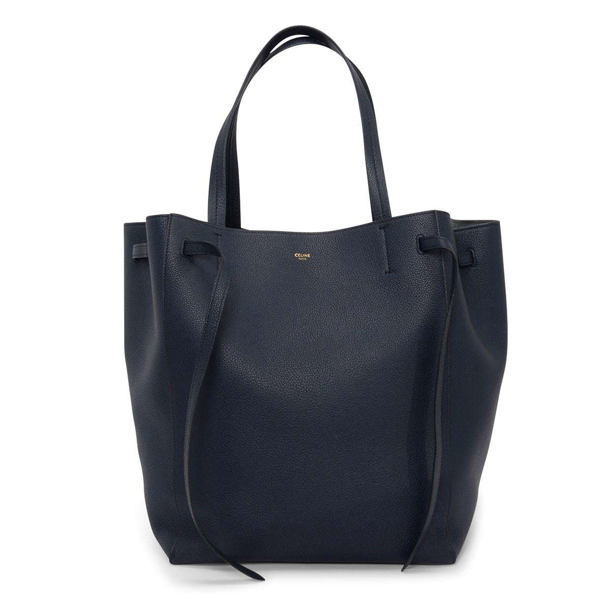 Celine Navy Grained Calfskin Medium Phantom Cabas Tote