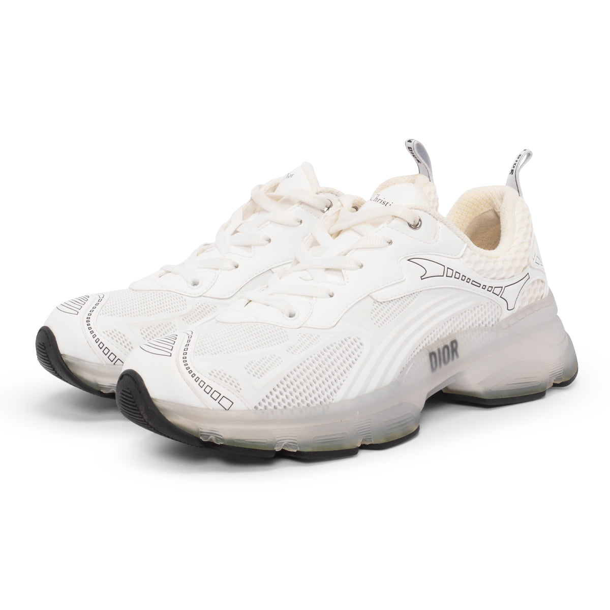 Dior White Mesh Dior Vibe Sneakers 41