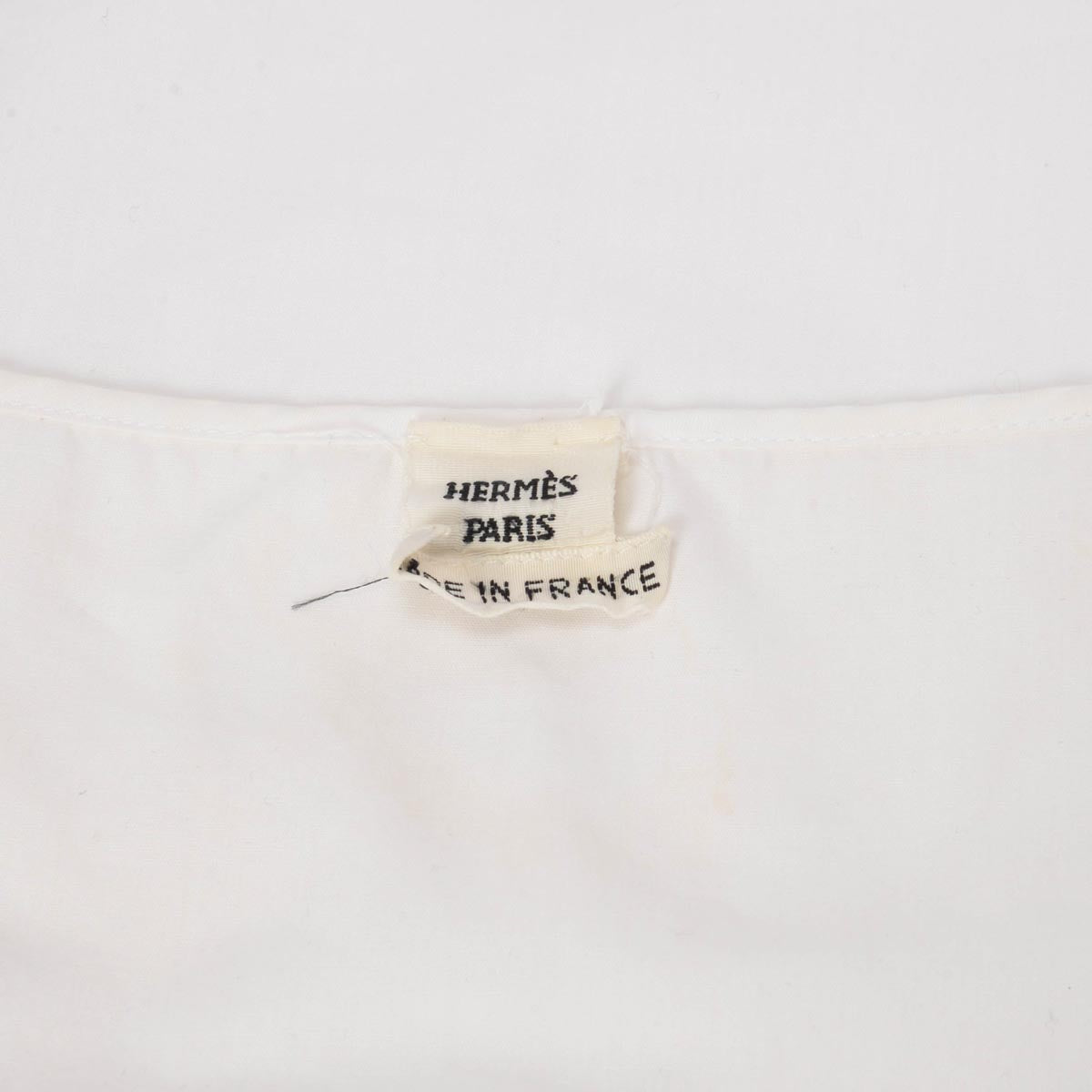 Hermes White Cotton Wrap Front Top FR 36