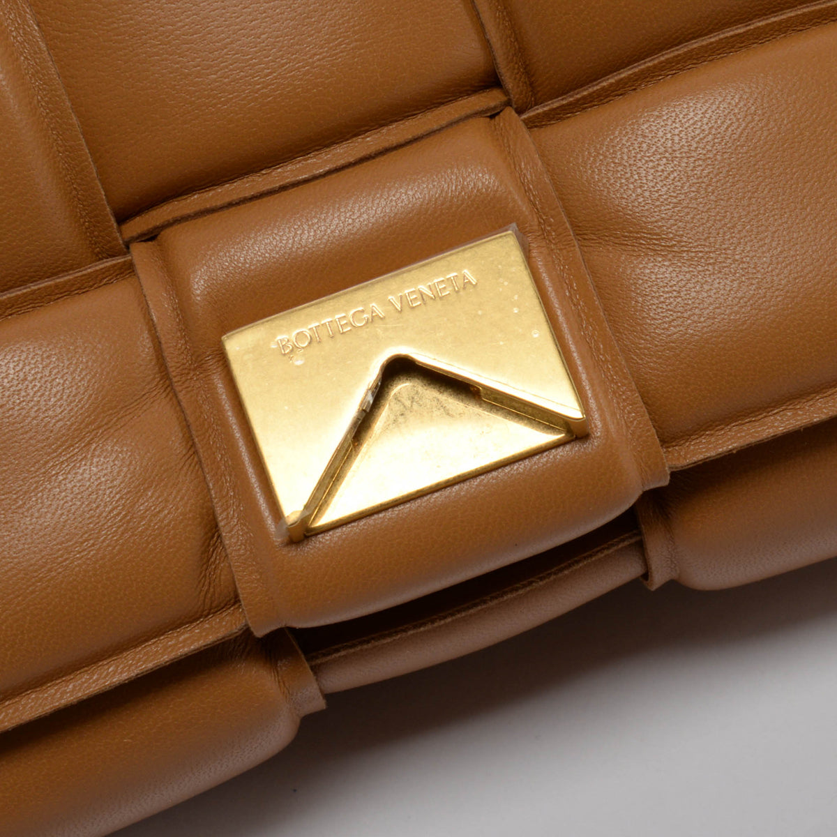 Bottega Veneta Caramel Intrecciato Lambskin Padded Cassette Bag