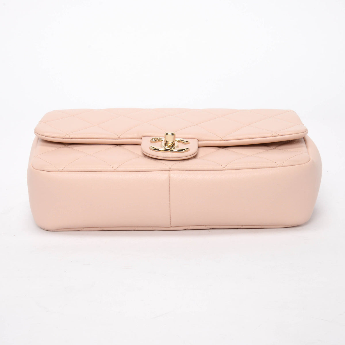 Chanel Soft Pink Lambskin Elegant Chain Flap Bag