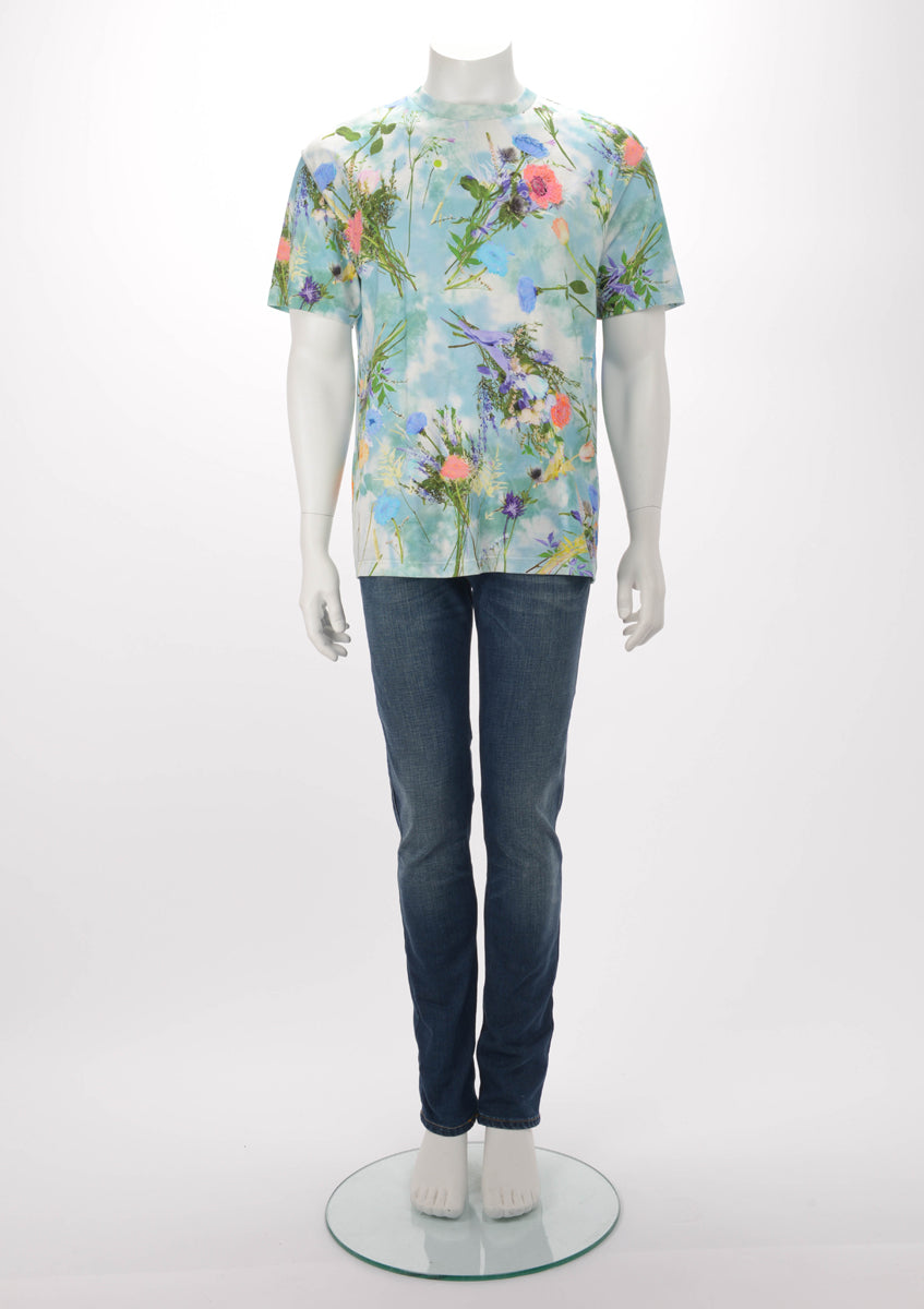 Louis Vuitton Multi Colour Embroidered Floral T-Shirt M